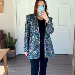 Vintage Toni Garment Floral Oversized Blazer